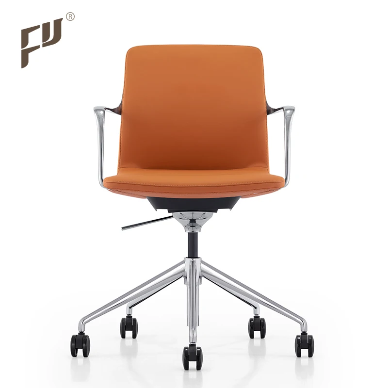 FURICCO High Class Revolving Meeting Room Conference Low Back Leather Office Staff Chairs