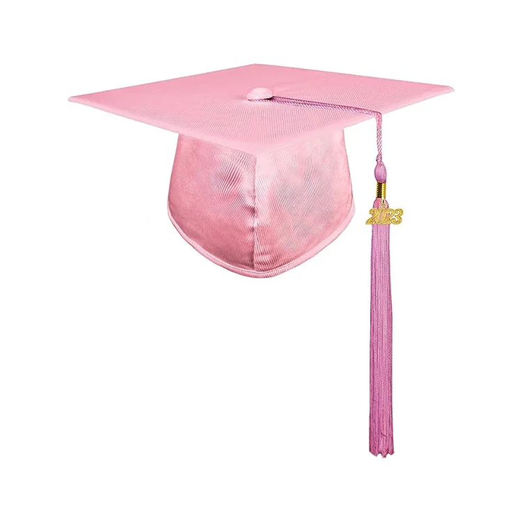 Pink Shiny Preschool Graduation Cap and Gown for Children