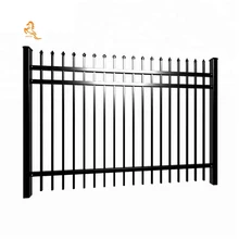 outdoor no dig decorative galvanized black metal zinc square tube steel garden fence panel thailand