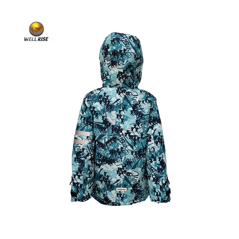 Высококачественная Детская куртка высшего качества, лыжная водонепроницаемая ветрозащитная детская Лыжная одежда с принтом и швом для мальчиков