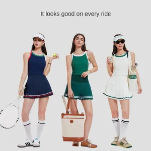 Under Lulu Custom Women Tennis Sports Skirt Quick-drying Fitness Yoga Badminton with Lining A-line Fashion Pleated Nylon