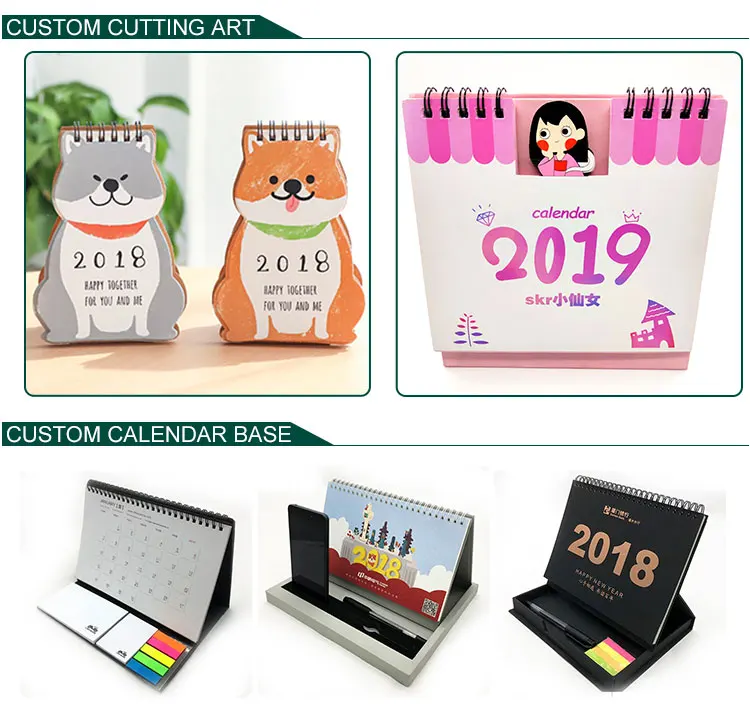 2022 Custom Design Printing Desk Calendar with Stickers
