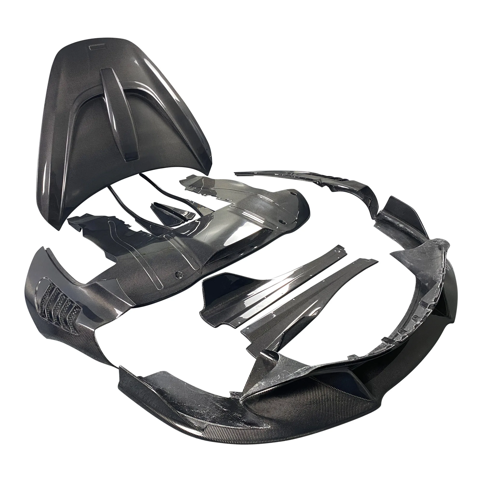 VS Style Carbon Fiber Body Kit Front Lip Rear Diffuser Side Fenders Side Skirts