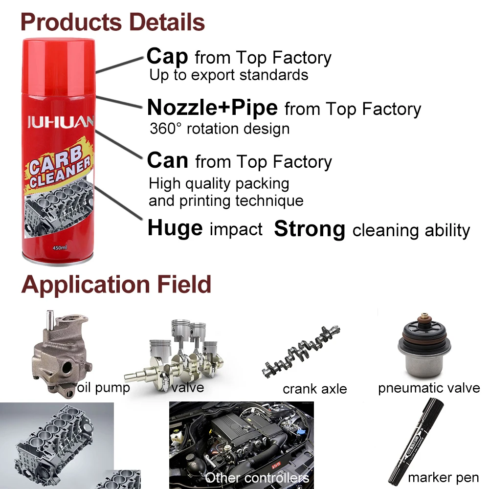 Oem Odm Carb Cleaner 450ml Strong Powerful Cleaning Engine Carbon