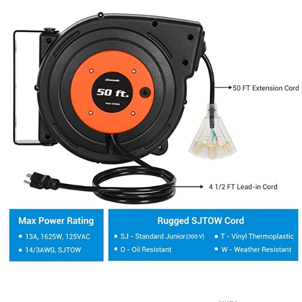 Customization American Style Automatic Telescopic Reel Extension Cord Buy Retractable