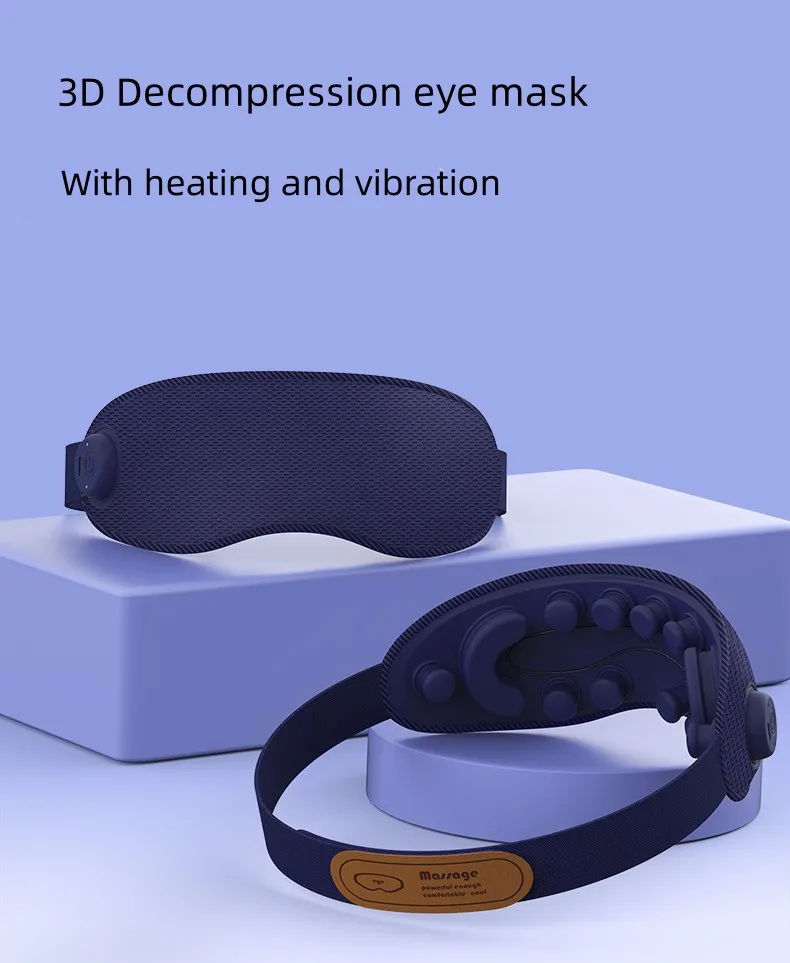 3 In 1 Sleep Mask Rechargeable Cordless Eye Massager With Heat And