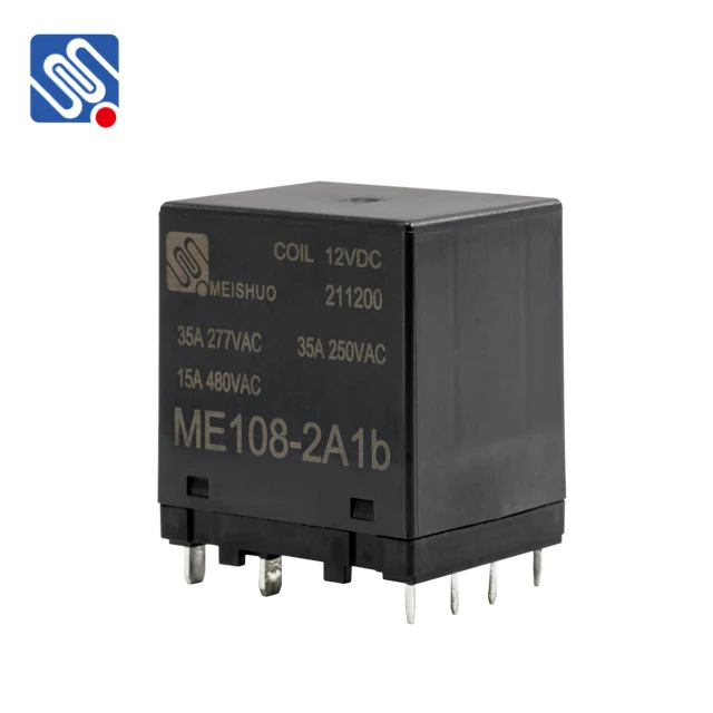 Meishuo ME108 Miniature 8-Pin Automotive Power Relay 40A Switching Capability for New Energy Vehicles 12VDC 24VDC Sealed PCB