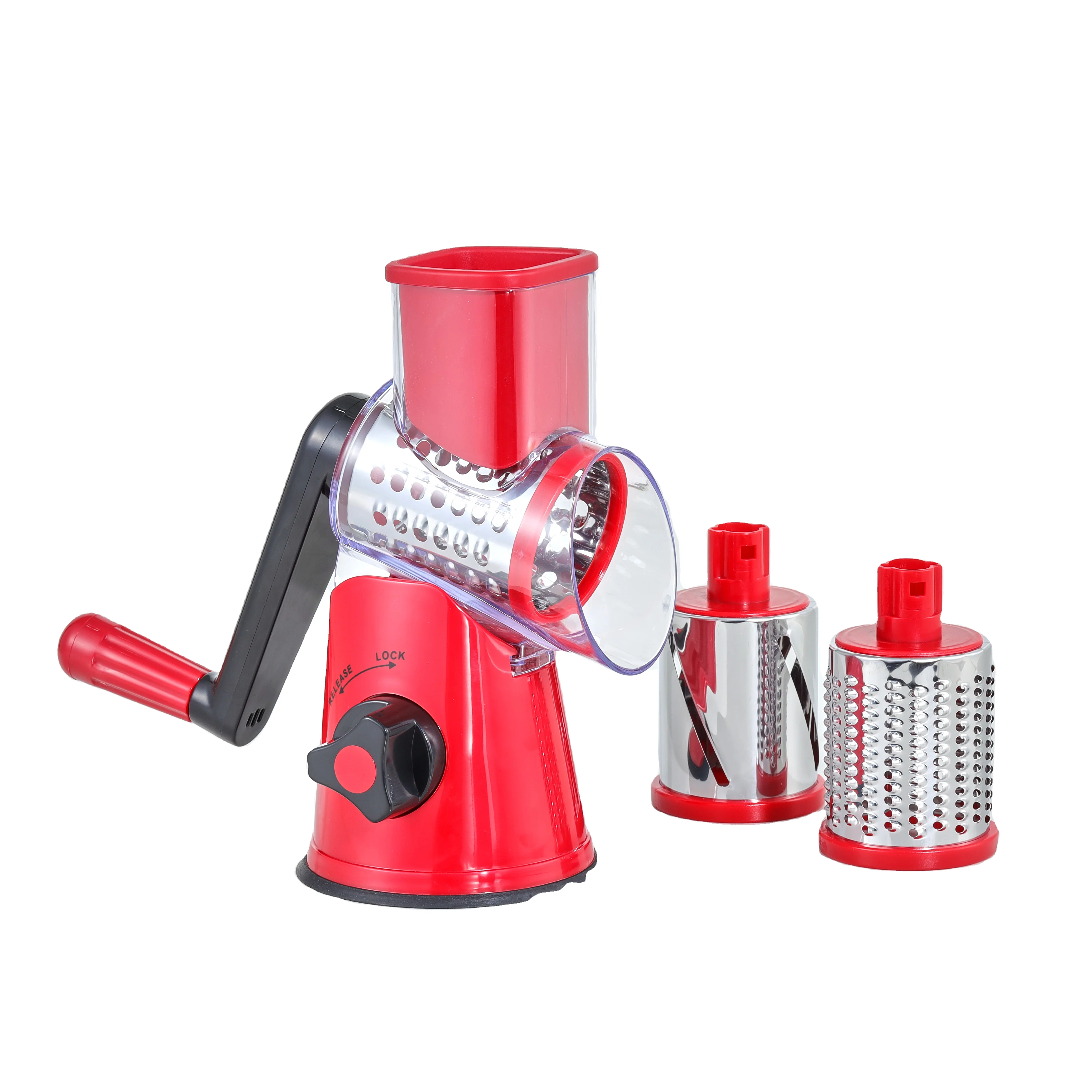 Multi Function Rotary Cheese Grater Kitchen Slicer 3 in 1 Vegetable Slicer Grater Manual Food Grater Vegetable Cutter