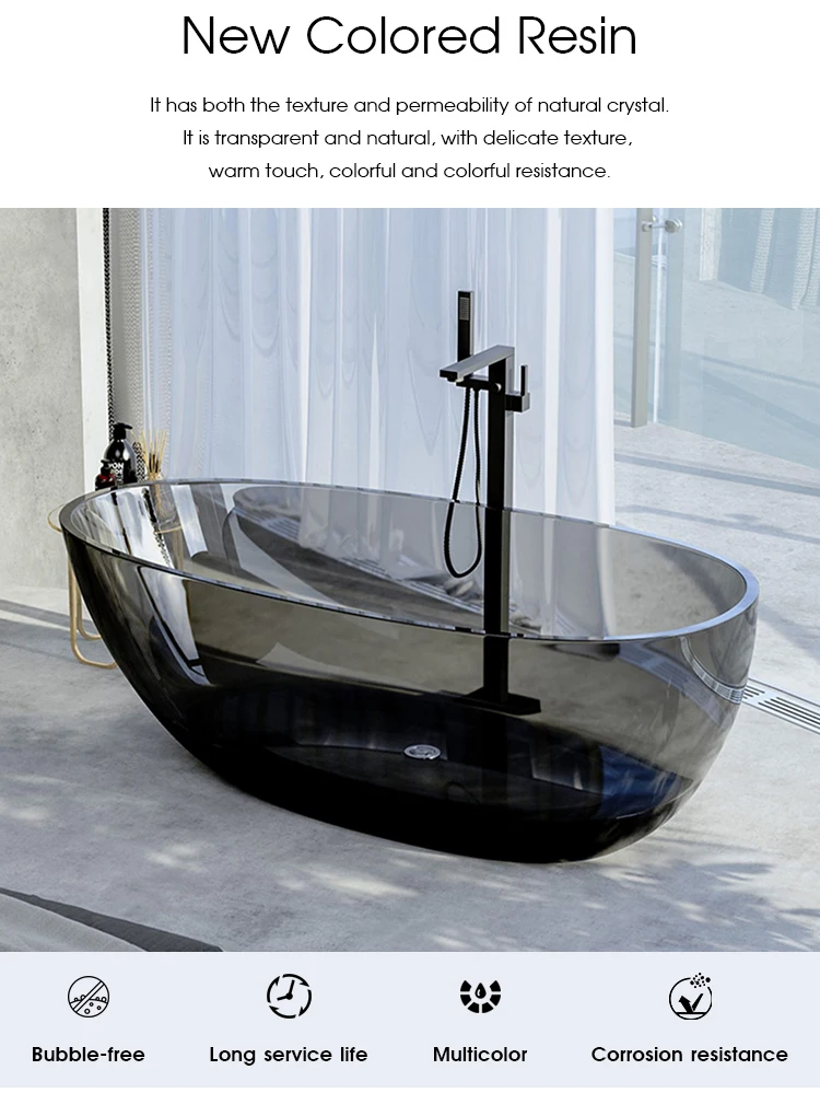 Hotel Polished Contemporary Oval Stone Resin Corner Bathtub Resin Oval