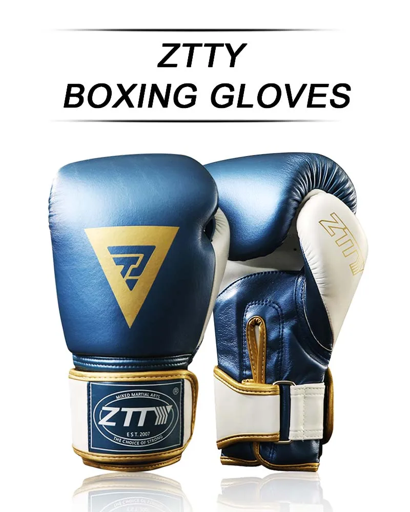 Boxing Gloves Leather Widened Wristband Breathable Training Gloves Sparring Mma Kickboxing