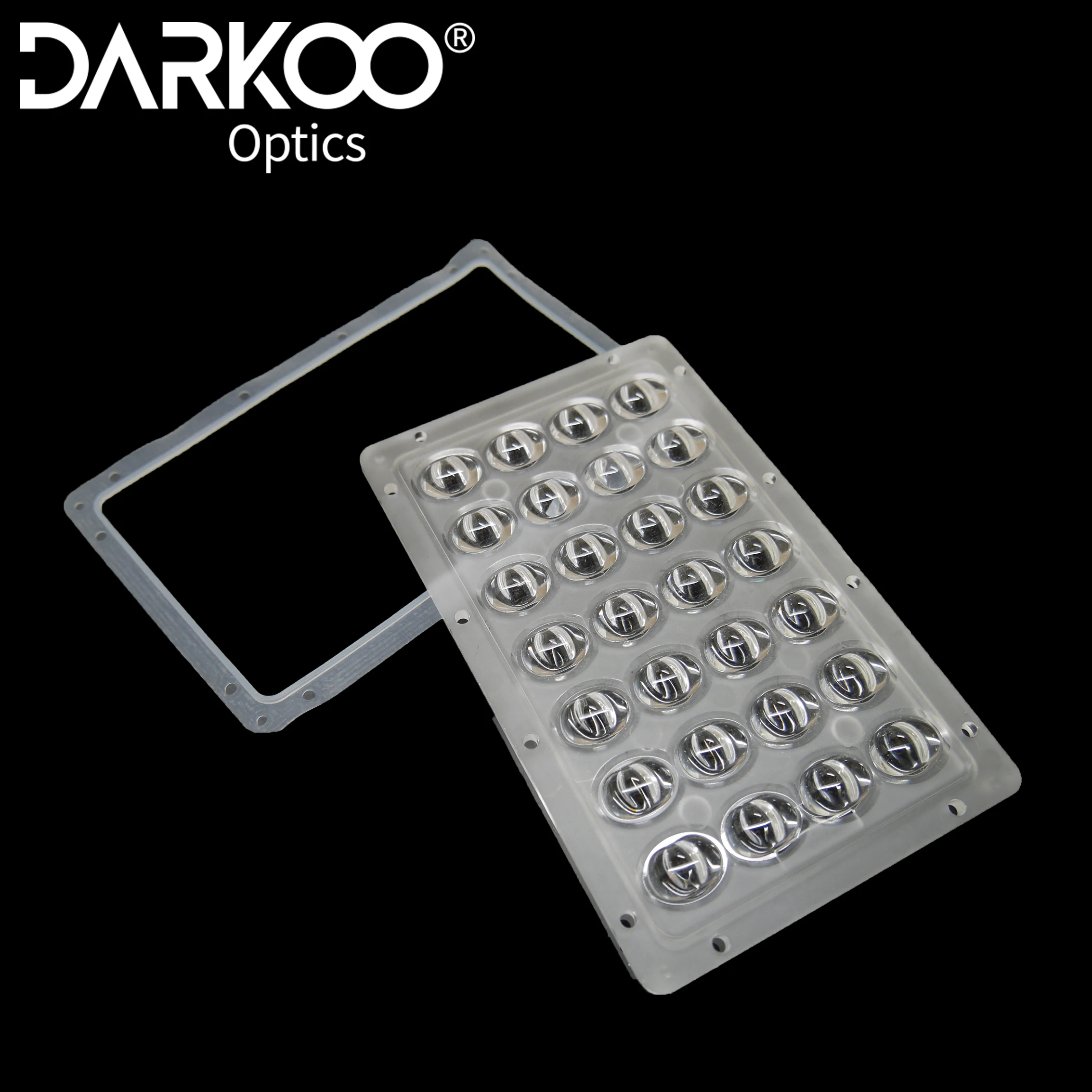 Darkoo Optical Lenses Factory Led Module Lens 2835 3030 Led 60 Degree High Quality Leds Street Light Lens Optic
