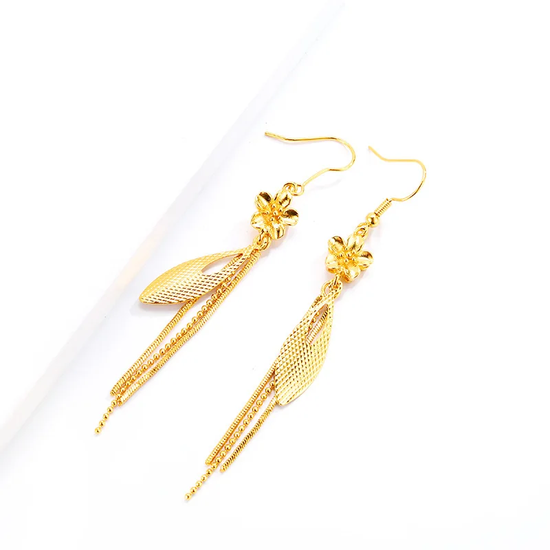 Fashion Gold Earring Elegant Long Tassel  www.1mrk.com