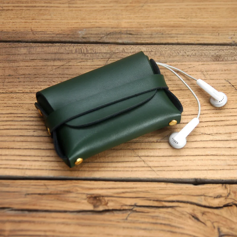 Portable Leather Coin Purse Vintage Design Earbuds Earphone Holder Pouch Mini Wallet Buy Pu