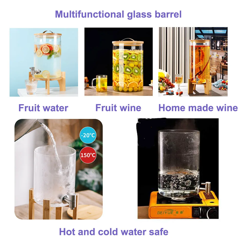 Beverage Drink Glass Water Dispenser With Tap Buy Glass Water