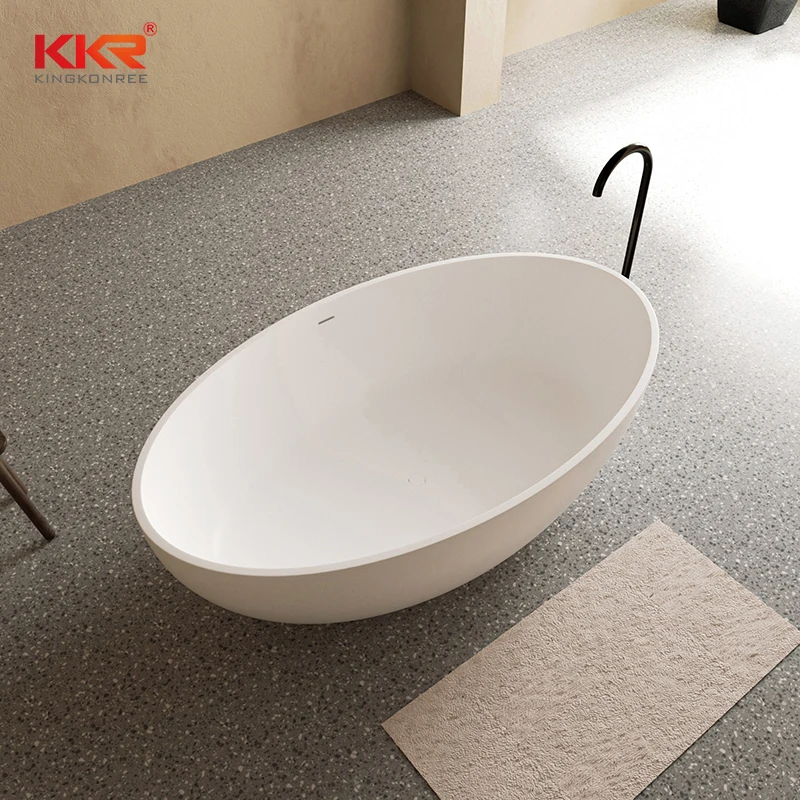 KKR Customize Size Repairable CUPC Bath Tub Adult Luxury Soaking Solid Surface Freestanding Bathtubs