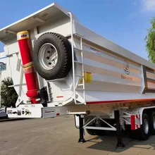 New Model U Type 2/3/4AXLES Semi-Trailer End Dump Truck Tipping Trailer Rear Typer Truck Trailer for Sale