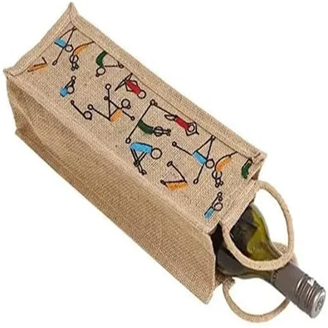 Accept Custom Order Water Bottle Bag, Jute Wine Bottle Reusable Bags,Eco-Friendly, Bottle Gift Bag/Bottle Carry Bag