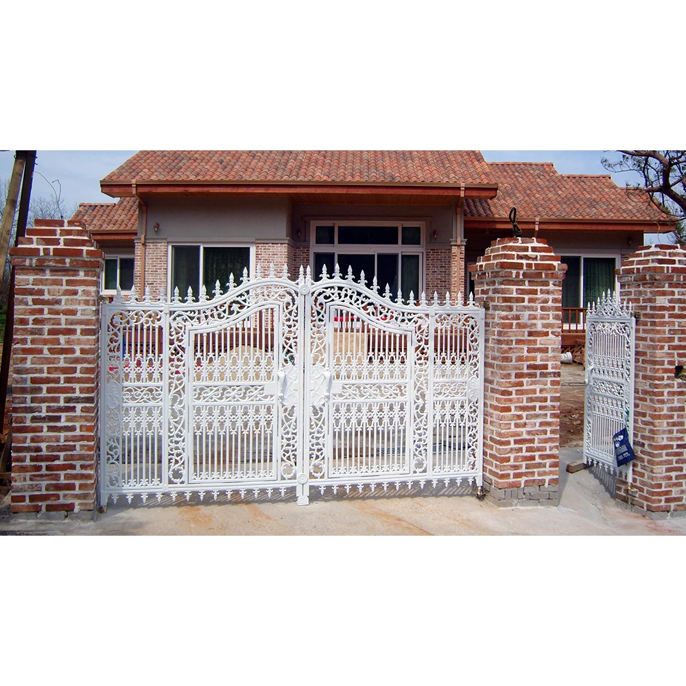 Professional Customized Modern Fancy Customized Size Baked Coating Surface Finish Aluminum Sliding Door Main Gate