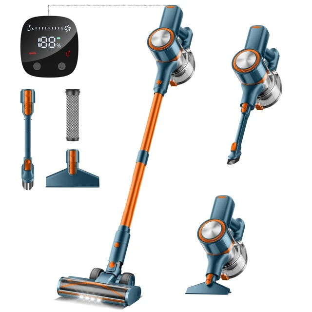 Cordless vacuum cleaner, the latest 2024 anti tangle with intelligent display screen, suitable for carpets hard floor