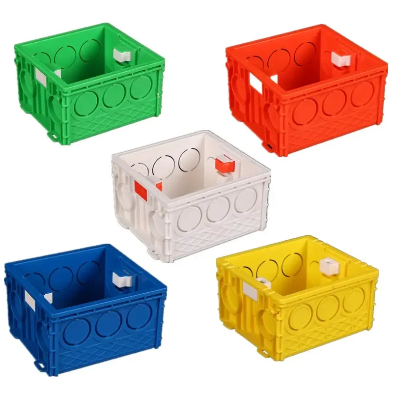 Pvc Switch Box Affordable Price square White Blue Red Pvc Electrical Wall Switch Box for Conduit Fittings Junction Box