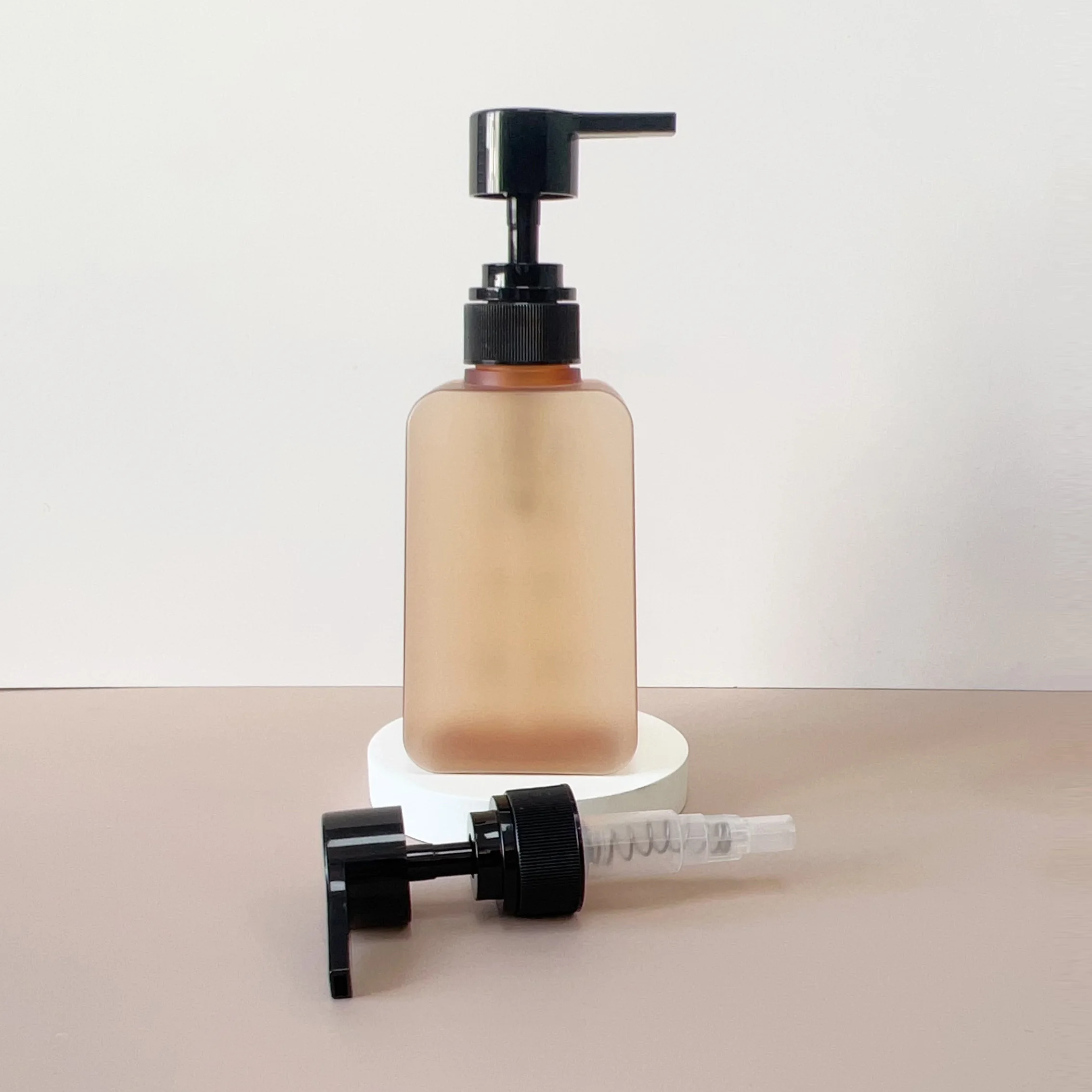 Factory Supply 50ml 250ml 450ml 750ml Petg Shampoo Body Wash square Frosted Plastic Bottle