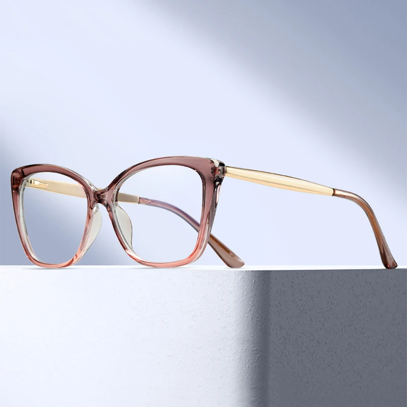 92313 Brand New Tr90 Ultralight Memory Optical Frames Fashion Women Square Eyeglasses With Blue Light Wholesale Online