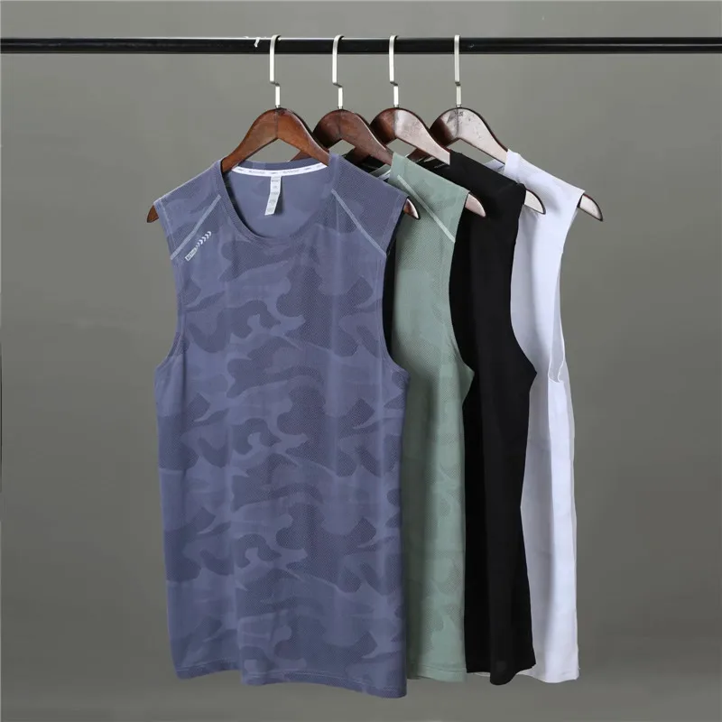 wholesale  gym sports fitness tops customized your logo men men's tank top men sportswear tops vest athletic wear
