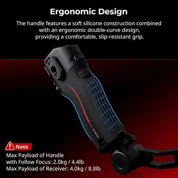 For SMALLRIG Gimbal Stabilizer Handle for DJI RS 2/RS 3 Pro/RS 4/RS 4 Pro 1/4\"-20 Locating Holes Cold Shoe Mount Load 4329 product image