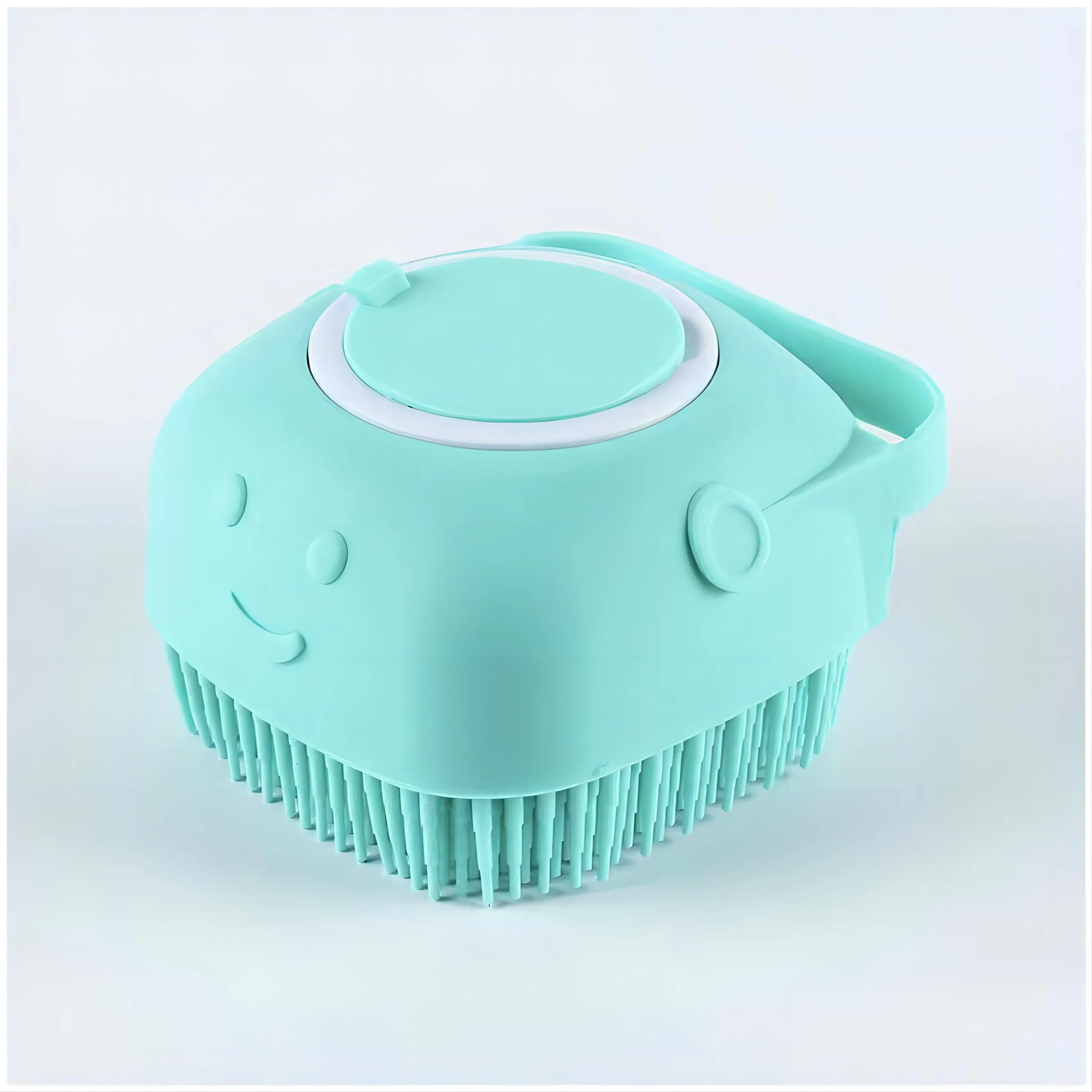 2024 Pet Shower Brush Silicone Pet Bath Brush Shampoo Dispenser Cat Dog