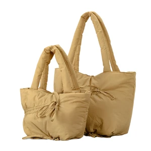 2026 Hot Selling Puffer Tote Bags Customized LOGO Large Capacity Women Handbags Multi-colors Puffy Tote for Ladies