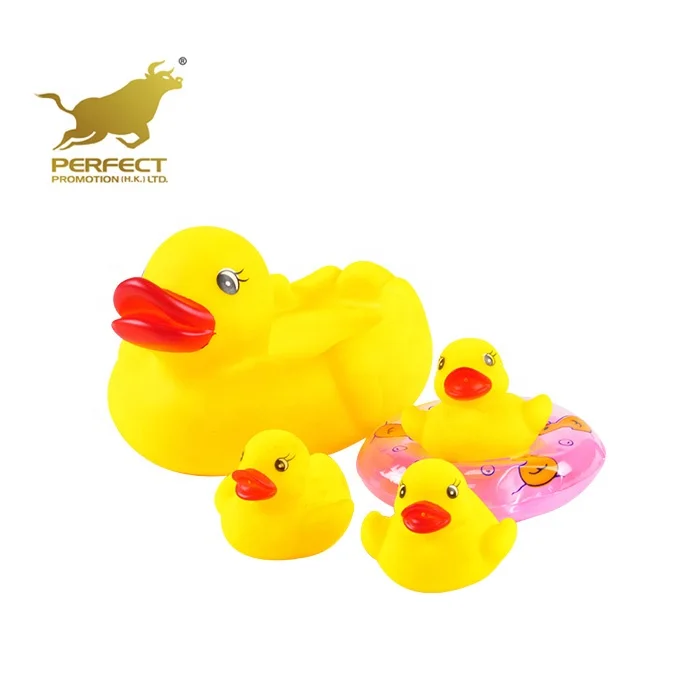 Squeeze-Souding Dabbling Toy Child Baby Kids Bath Toy Duck Swimming Ring/Toy 