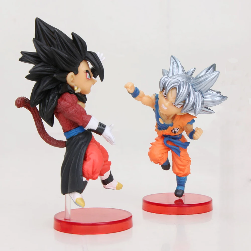 6pcs Anime Dragon Ball Super Saiyajin Filho Goku Vegito Gogeta Ornamento  Boneca Figura 5