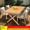 4_1 [Tavolo lungo color teak grande 130_90 cm]