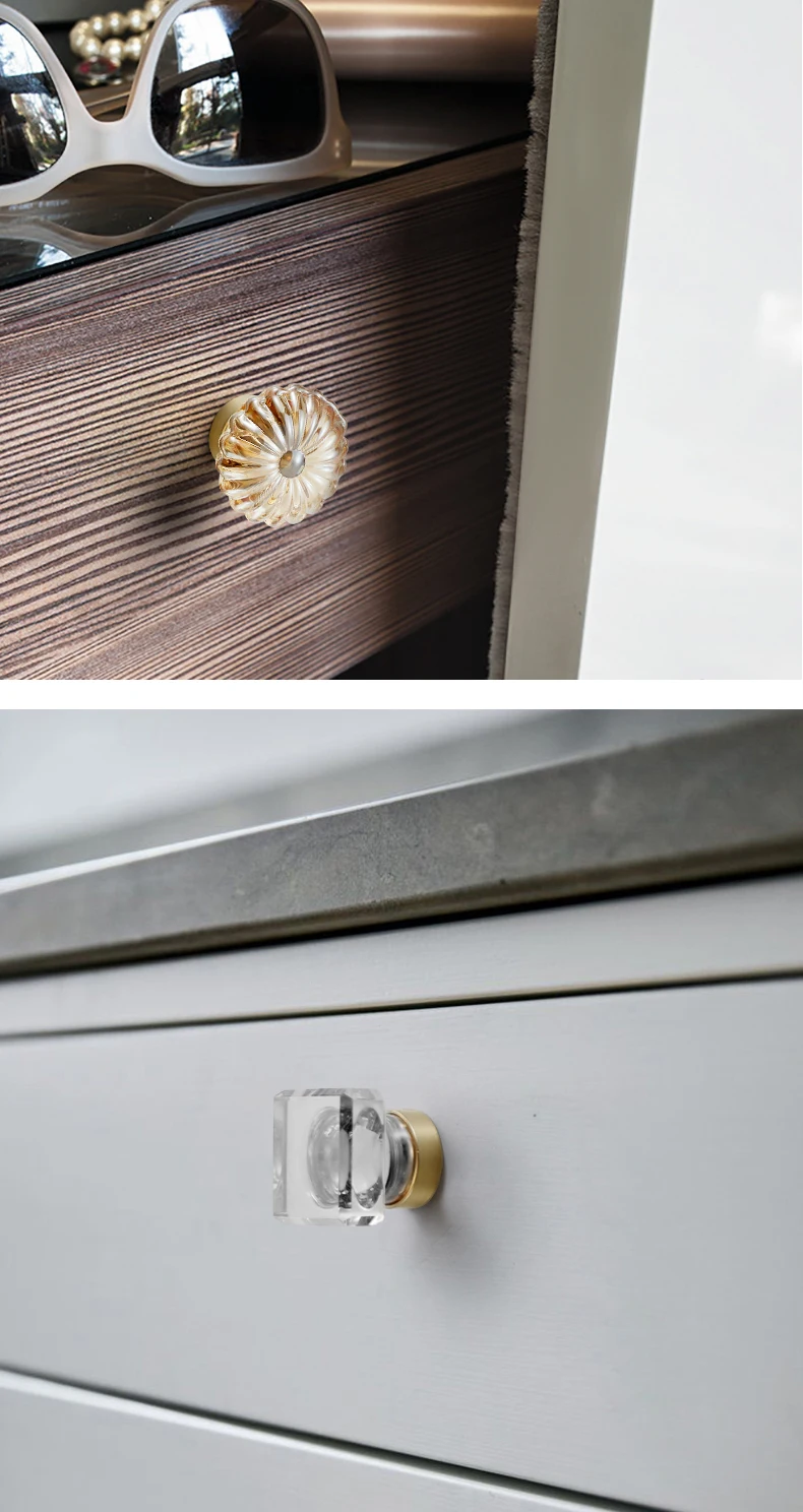 High Quality Titanium Knobs With Diamonds Popular Transparent Champagne