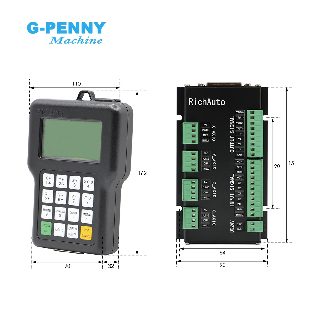 RichAuto DSP A11 CNC Controller Original 3 Axis Motion Controller  English Version for CNC Router Machine