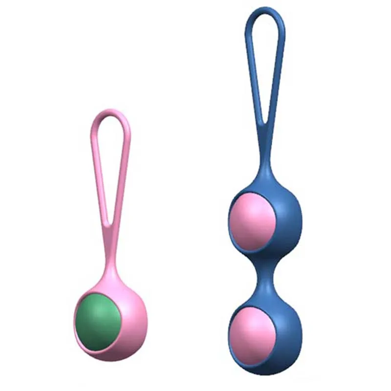 Women Masturbation Vaginal Exercise Ben Wa Ball Silicone Sex Toy love Ball Set Kegel with Stainless Steel Beads Jumping Inside