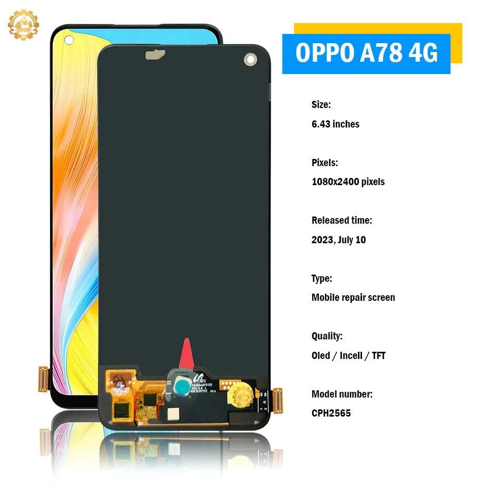 Lcd De Celular Display for oppo A78 4G Replacement Mobile Phone Screen