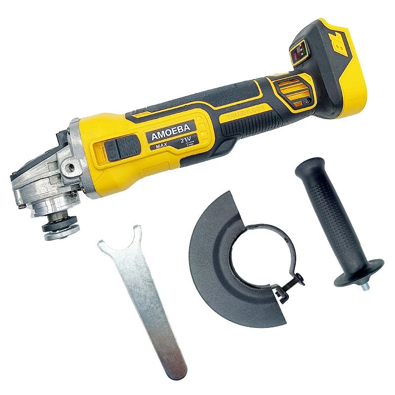 Профессиональная бесщеточная угловая шлифовальная машина, литий-ионный аккумулятор, деревообрабатывающий инструмент для резки, 100 мм, 125 мм, беспроводная угловая шлифовальная машина