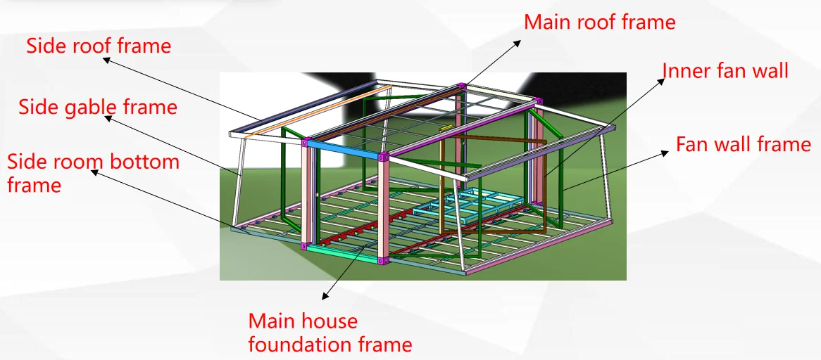 Quick Installation 20ft 40ft Steel Frame Folding Customized Color ...