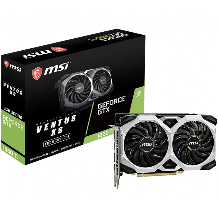 MSI GeForce GTX 1660 Ti XS 6G OCゲーム用グラフィックスカード