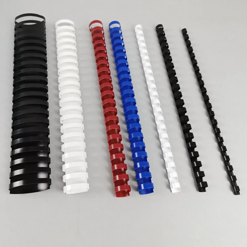 Hazrcvr Spiral Binding Combs Pack Of 20 Plastic Binding Combs 14 Mm Plastic Spiral Binding Device Binding Combs Plastic Binding Set Binding Spines For Plastic Binding 21 Rings: Binding Machines & Accessories - View #10