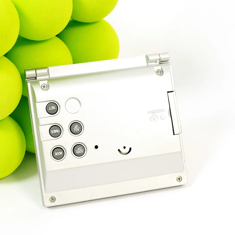 Folding Digital Travel Alarm Clock Battery Operated Foldable Calendar Temperature Timer LCD Clock With Snooze Mode