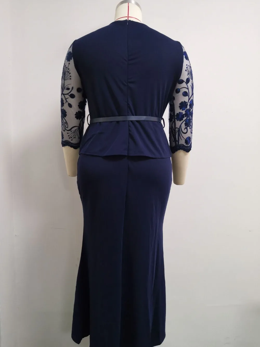 Hot Sale African and Turkey Style Plus Size Lace Stitching Dress for Women Lace Patchwork Sashes Office Ladies Autumn Dress Hot Sale African and Turkey Style Plus Size Lace Stitching Dress for Women Lace Patchwork Sashes Office Ladies Autumn Dress