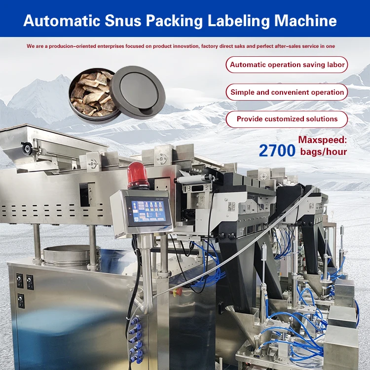 Multi-channel Nicotine Snuff Pouches Merz Snus Can Sticker Machine