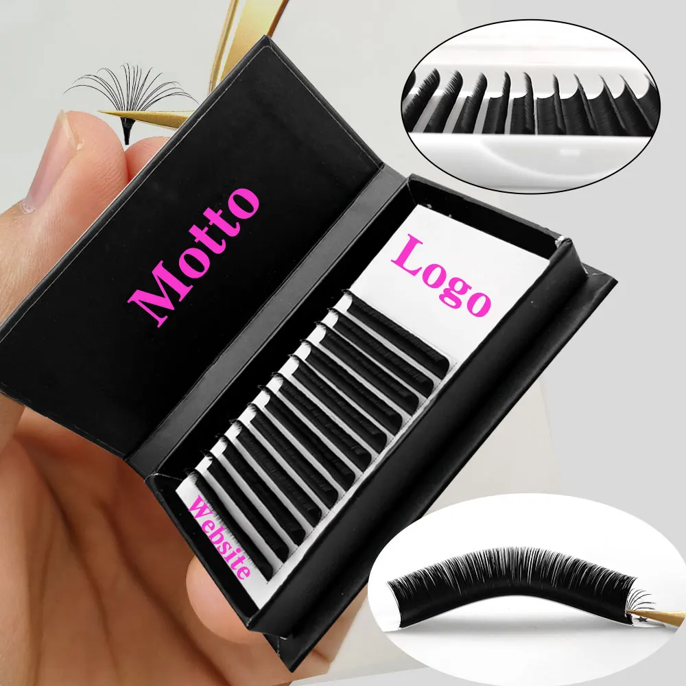 
 .03 0.05 0.07 las extension supplies matte black individual faux mink eyelash extension russian mink lash extension lash trays  