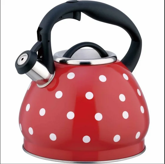 3L Polka Dot Boiling Kettle Cordless Boiling Teapot Electric Hot Water  Boiler with Whistle Design for Home Office Coffee Shop