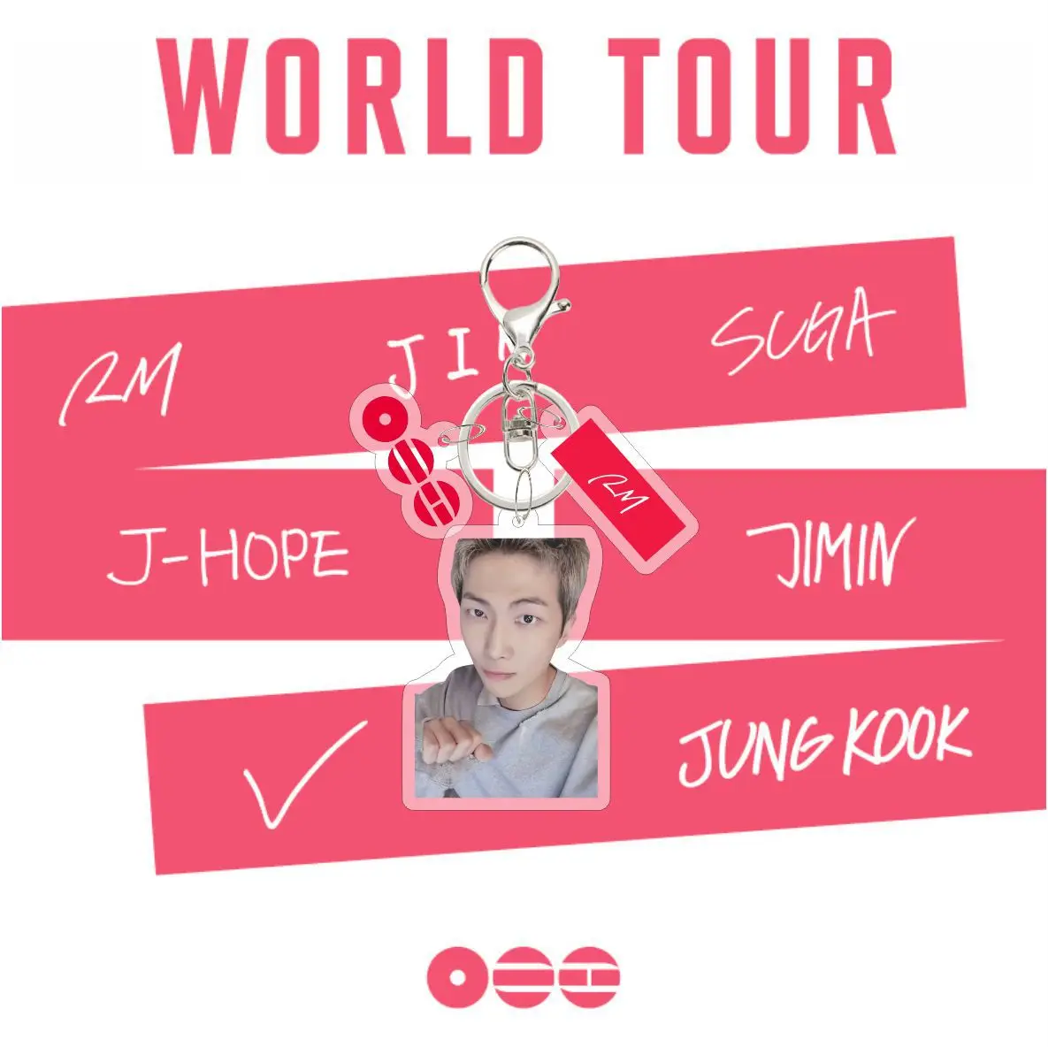 KPOP J-hope Jungkook SGUGA JIMIN 2026 World Tour Keychain Digital