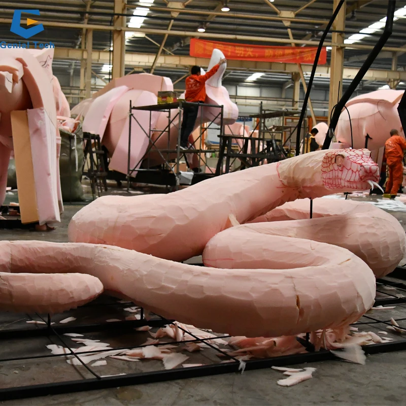 AA-11 Outdoor Amusement Park Life Size Snake Animatronic  Python