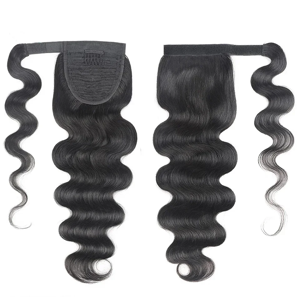 Extension que-de-cheval clip en cheveux humains naturels ondulée_voghion.com