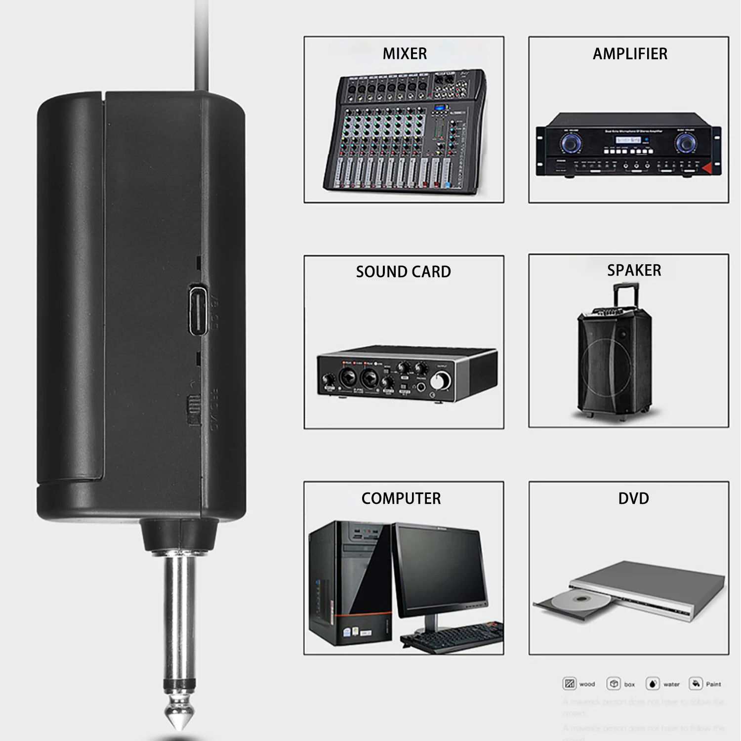 gaw-107a wireless lavalier microphone lapel mic